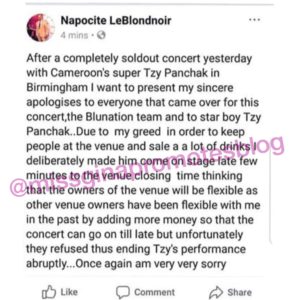 The Organizer, Napocite, posted and deleted few minutes later 